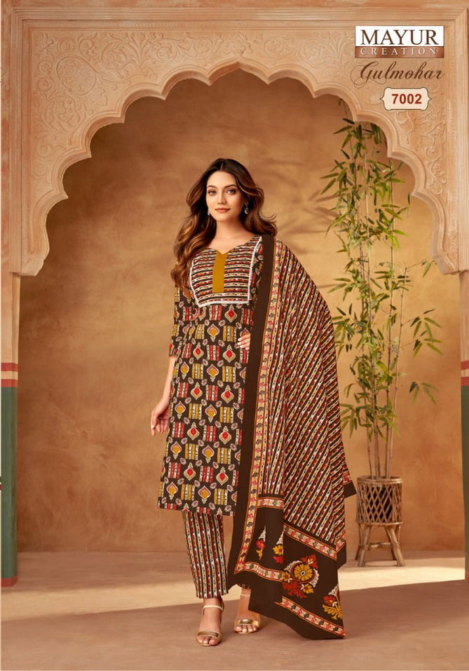 Gulmohar Vol 7 By Mayur Printed Cotton Dress Material Wholesale Market In Surat
